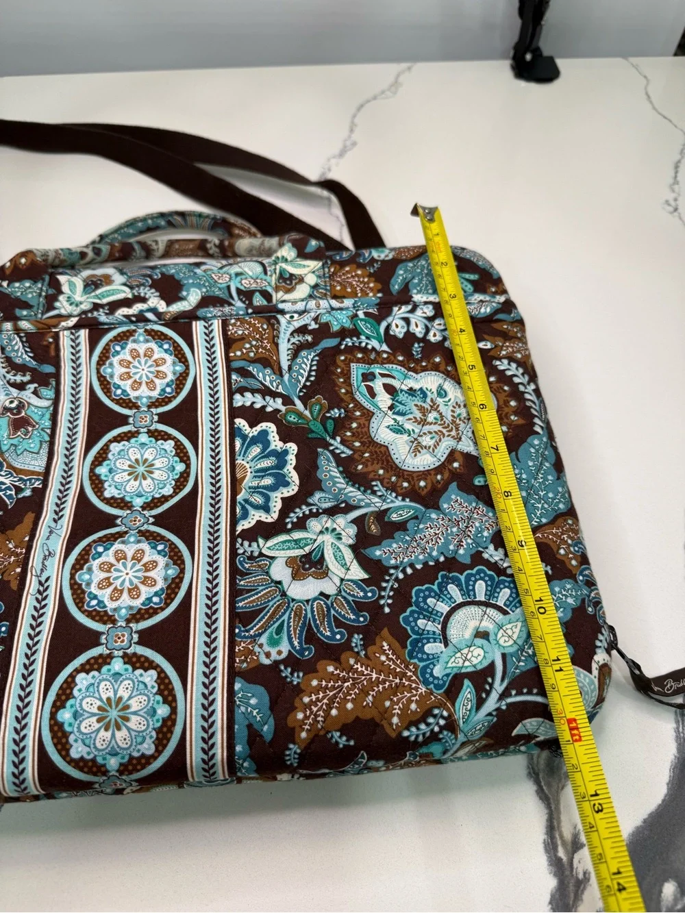 Vera Bradley RETIRED Java Blue Floral Laptop/Business Secure Travel Bag